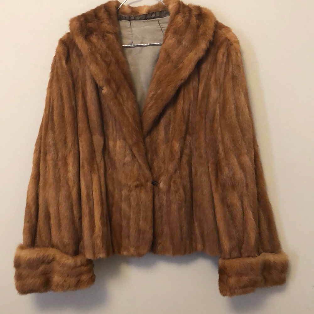 Mink Fur Coat Copper coloured
